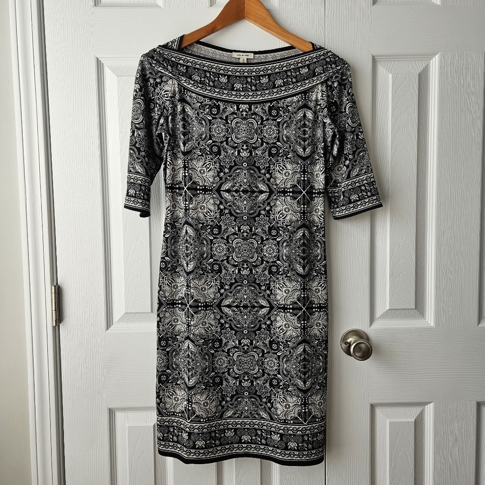 Max Studio Women's Black White Dress Size S